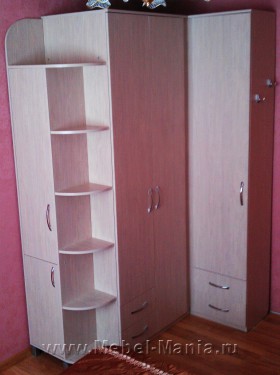 Угловой шкаф с универсальной приставкой