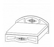 Кровать без изножья К1-160П: 1710х850х2060 мм