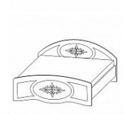 Кровать с изножьем К2-160П: 1710х850х2060 мм