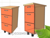 Кухонная Тумба 400 С Ящиками КХТ-10