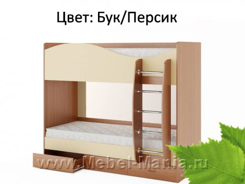 Детская двухъярусная кровать с ящиками КР-05