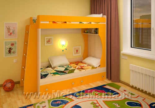 Двухъярусная кровать 4Kids К08 серия Алексия