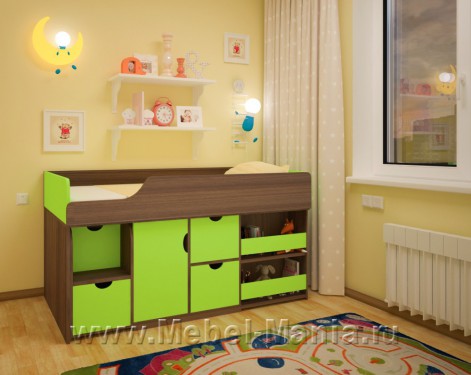 Детская кровать-чердак 4Kids К16