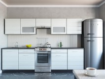 Кухня Соло Белый Дым 2,4 м с модулем под вытяжку
