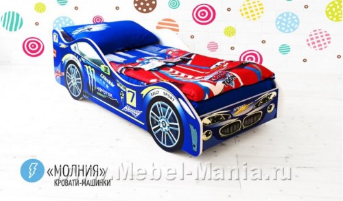 Кровать детская машина Молния
