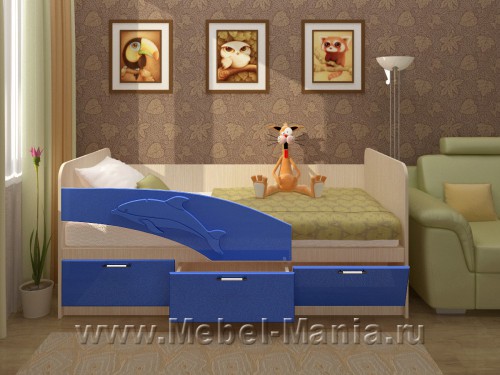 Детская кровать Дельфин 3D