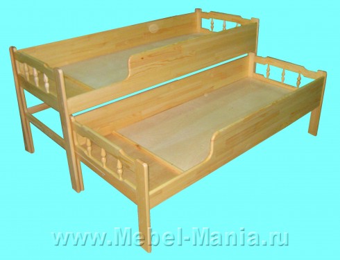 Кровать двухъярусная выкатная