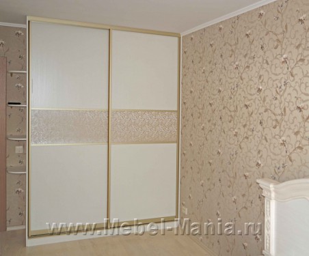 Шкаф купе с декоративными вставками